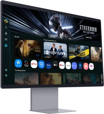 Монитор Samsung 32" Smart Monitor M9 LS32FM902SIXCI графитовый серый OLED LED 16:9 HDMI M/M Cam матовая HAS 250cd 178гр/178гр 3840x2160 165Hz FreeSync Premium Pro DP 4K USB 8.4кг