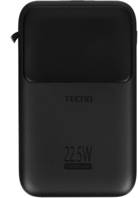 Мобильный аккумулятор Tecno Pocket S101Q 10000mAh QC3.0/PD3.0 22.5W 2.4A 2xUSB-A/USB-C черный
