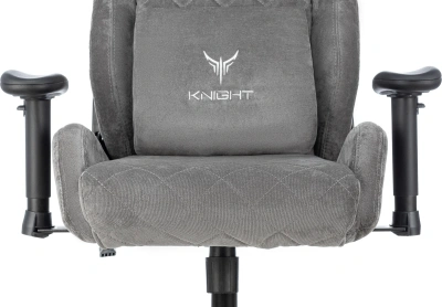 Кресло игровое Knight Outrider LTD серый Light-19 с подголов. крестов. металл