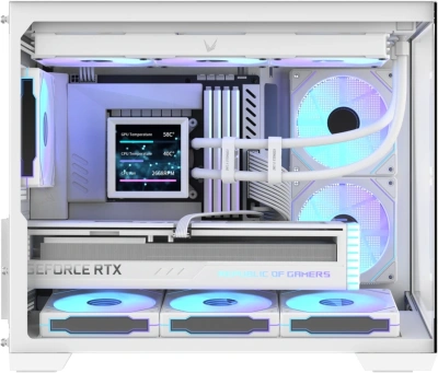 Корпус Formula Crystal Z4M Plus белый без БП mATX 3x120mm 1xUSB3.0 audio bott PSU