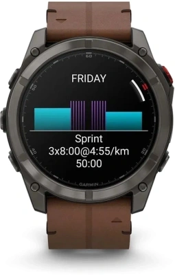 Смарт-часы Garmin Fenix 8 Pro 51мм 1.4" AMOLED корп.серый рем.песочный разм.брасл.:135-225мм (010-03199-40)