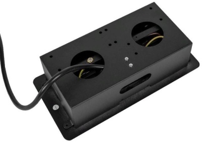 Сетевой разветвитель Premier PX/BL-HOR-2R-2USB-BLK 1.8м (2 розетки) черный (коробка)