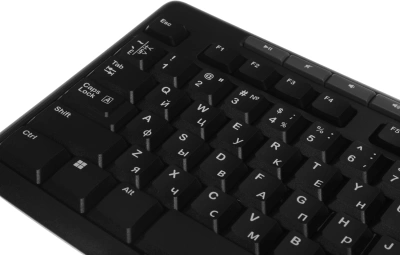 Клавиатура + мышь Logitech MK270 клав:черный мышь:черный USB беспроводная Multimedia (920-003381)