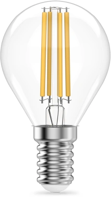 Лампа филам. Gauss Filament 10Вт цок.:E14 шар 220B св.свеч.бел.нейт. (упак.:10шт) (52120)