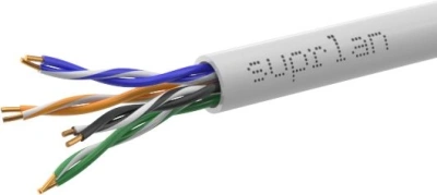 Кабель сетевой информационный Suprlan Premium 01-0307-1 кат.5E UTP 4 пары 24AWG LSZH внутренний 305м серый