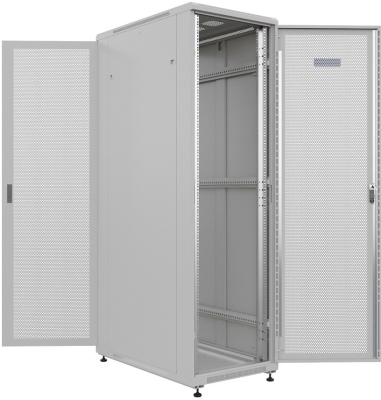Шкаф серверный NTSS Премиум (NTSS-R22U60100PD/PD) напольный 22U 600x1000мм пер.дв.перфор. задн.дв.перфор. 900кг серый 910мм 56кг 1102мм IP20 сталь