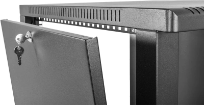 Шкаф коммутационный ЦМО (ШРН-15.500.1-9005) настенный 15U 600x529мм пер.дв.металл 200кг черный 470мм 21кг 180град. 746мм IP20 металл