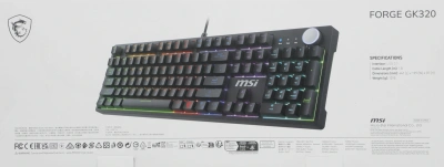 Клавиатура MSI GK320 механическая черный USB Multimedia for gamer LED (S11-04RU259-HH9) кабель 1.6м