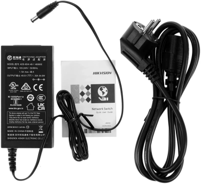 Коммутатор HiWatch DS-S1008GP (L2) 8x100Мбит/с 2x1Гбит/с 1SFP 8PoE 58W неуправляемый