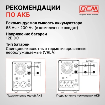 Источник бесперебойного питания Powercom Infinity INF-800 480Вт 800ВА черный без батареи