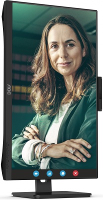 Монитор AOC 27" Pro Q27P3QW черный IPS LED 16:9 HDMI M/M Cam матовая HAS Piv 1000:1 350cd 178гр/178гр 2560x1440 75Hz DP QHD USB 6.6кг