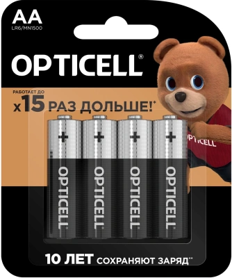 Батарея Opticell Basic LR6 AA (4шт) блистер