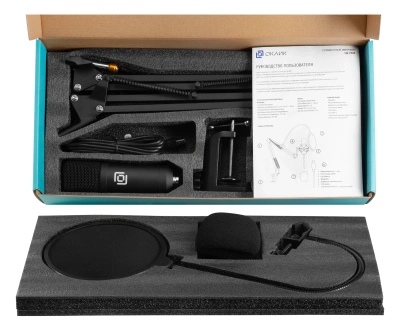 Микрофон проводной Оклик SM-700G 2.5м черный