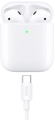 Гарнитура вкладыши Hoco EW91 белый беспроводные bluetooth в ушной раковине (47779)