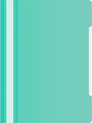 Папка-скоросшиватель Бюрократ Пастель -PSLAST/GRN A4 прозрач.верх.лист пластик мятный 0.14/0.18