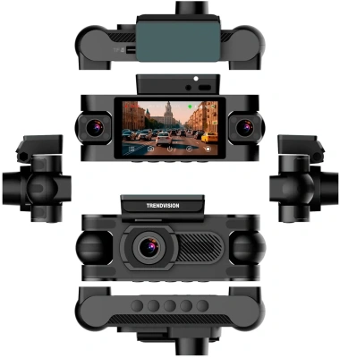 Видеорегистратор TrendVision Proof 360 черный 2Mpix 1440x2560 1440p 150гр. GPS SigmaStar SSC8826Q