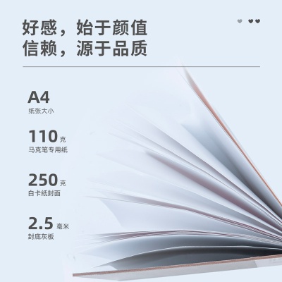 Блокнот для рисования Deli 73609 A4 297x210мм мелов.картон 30л белые страницы синий/белый