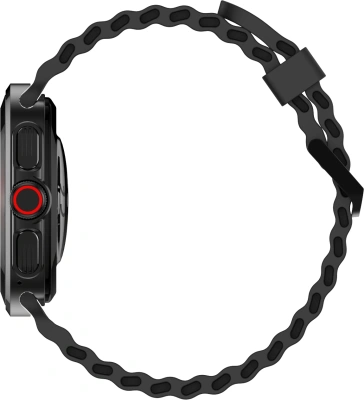 Смарт-часы Tecno Watch Neo 1.43" AMOLED корп.черный рем.черный/оранжевый разм.брасл.:130-210мм (WN01)