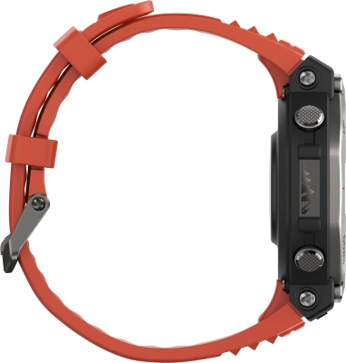 Смарт-часы Amazfit T-Rex 3 A2323 48.5мм 1.5" AMOLED корп.темно-серый рем.красный разм.брасл.:145-210мм (6970100374940)