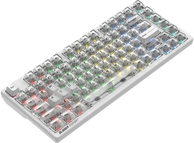 Клавиатура A4Tech MS76 механическая белый USB Multimedia for gamer LED кабель 1.8м