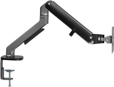 Кронштейн для мониторов Ultramounts UM734BL серый/черный 17"-27" макс.7кг крепление к столешнице поворот и наклон