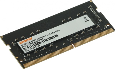 Память DDR4 16Gb 3200MHz Digma DGMAS43200016S RTL PC4-25600 CL22 SO-DIMM 260-pin 1.2В single rank Ret