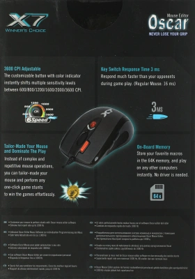 Мышь A4Tech XL-750BK черный лазерная 3600dpi USB 6but (XL-750BK USB)