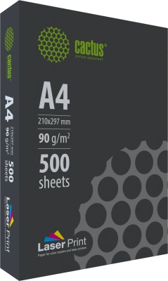 Бумага Cactus CS-LPA490500 A4 марка A/90г/м2/500л./белый CIE170% для лазерной печати