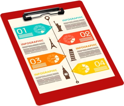 Папка-планшет Бюрократ -PD6002 A4 пластик 1мм ассорти