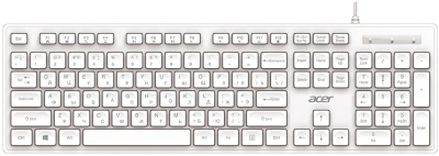 Клавиатура + мышь Acer OCC504 клав:белый мышь:белый USB Multimedia (ZL.ACC11.00N)