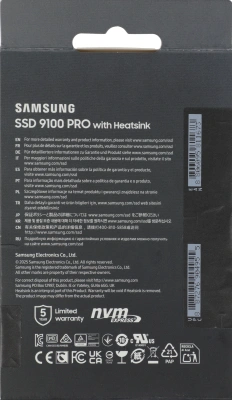 Накопитель SSD Samsung PCIe 5.0 x4 1TB MZ-VAP1T0CW 9100 Pro M.2 2280