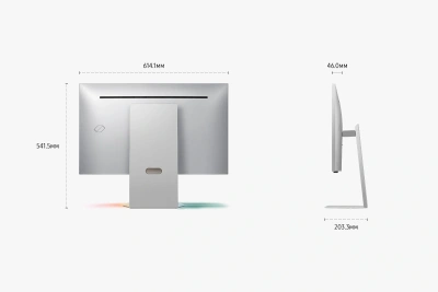 Монитор Samsung 27" Odyssey 3D LS27FG900XIXCI серебристый IPS LED 1ms 16:9 HDMI M/M матовая HAS 350cd 178гр/178гр 3840x2160 165Hz FreeSync Premium DP 4K 7.5кг