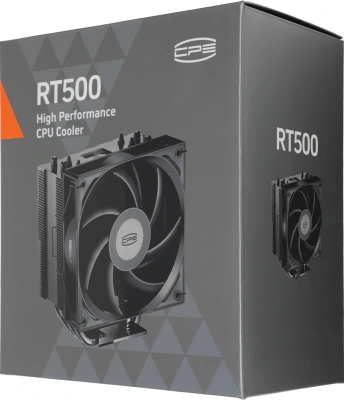 Устройство охлаждения(кулер) PcCooler RT500 BK Soc-AM5/AM4/1200/1700/1851 черный 4-pin 34.9dB Al+Cu 240W Ret (RT500-BKNWXX-GL)