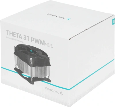 Устройство охлаждения(кулер) Deepcool Theta 31 PWM Soc-1700/1851 черный/синий 4-pin 30.3dB Al+Cu 95W 424gr Ret (DP-ICAS-T31P-17)
