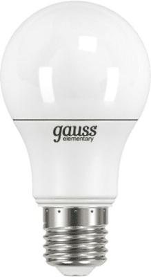 Лампа светодиодная Gauss Elementary 7Вт цок.:E27 груша 220B св.свеч.бел.нейт. A60 (упак.:10шт) (23227A)