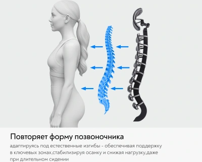 Кресло руководителя эргономичное Метта Equalizer L2-47D черный сиденье черный экокожа с подголов. крестов.5-луч. металл хром