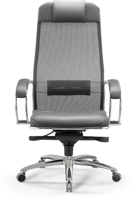 Кресло Метта SL-1.04 Infinity Easy Clean сет./экокожа с подголов. крестов. металл хром