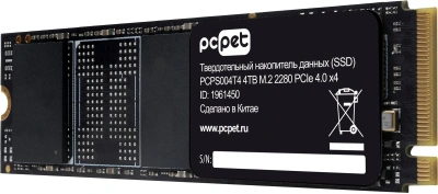 Накопитель SSD PC Pet PCIe 4.0 x4 4TB PCPS004T4 M.2 2280 OEM