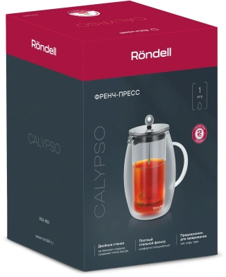 Френч-пресс Rondell Calypso RDS-1822 1л прозрачный