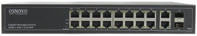 Коммутатор Osnovo SW-71802/L 2xКомбо(1000BASE-T/SFP) управляемый