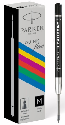 Стержень шариковый Parker QuinkFlow Basic Z09 (2168602) M 1мм черные чернила без упак.