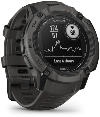 Смарт-часы Garmin Instinct 2X Solar 50мм 1" MIP корп.черный рем.черный (010-02805-00)
