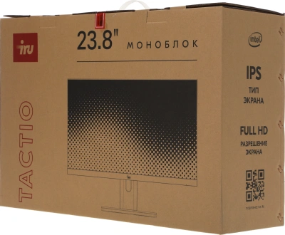 Моноблок IRU Tactio 23.8" Full HD i5 12450H (2) 32Gb SSD1Tb UHDG Windows 11 Pro GbitEth WiFi BT 90W Cam черный 1920x1080