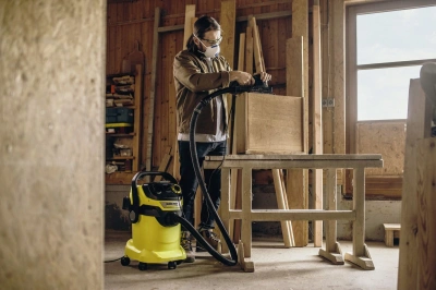 Строительный пылесос Karcher WD 6 P V-25/8/22/T 1300Вт (уборка: сухая/сбор воды/выдув) желтый