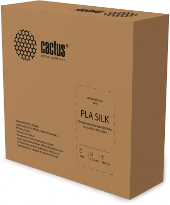 Пластик для принтера 3D Cactus CS-3D-PLA-1KG-S-CYAN PLA SILK d1.75мм 1кг L326м 1цв.