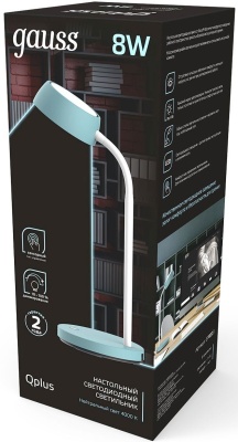 Светильник Gauss GTL602 (GT6023) настольный на подставке бирюзовый 8Вт