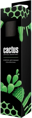 Коврик для мыши Cactus Black Mesh черный 250x200x3мм (CS-MPC-D02S)