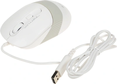 Мышь A4Tech Fstyler FM10 белый/серый оптическая 1600dpi USB 4but (FM10 WHITE)
