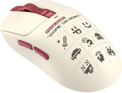 Мышь A4Tech Bloody R72 Ultra Duo белый/красный оптическая 20000dpi беспров. USB/USB-C 7but (R72 ULTRA DUO PIXELS RED)