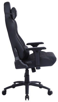 Кресло игровое Cactus CS-CHR-130 черный экокожа с подголов. крестов. сталь